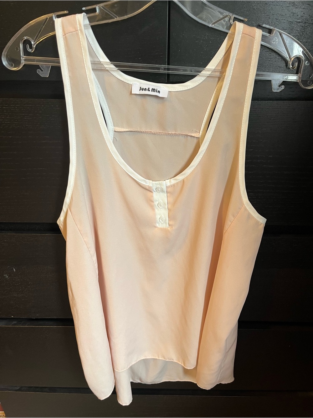 Jin & Min  Airy High Low Tank Blouse Flowy Sleeveless Coastal Grandma Boho Top S
